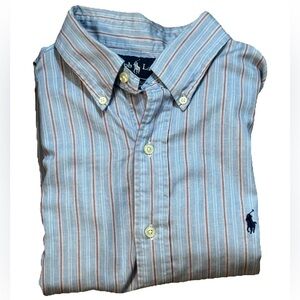 Polo Ralph Lauren Yarmouth Blue Stripes 90s Button Down Shirt - Men's 16.5/34-35